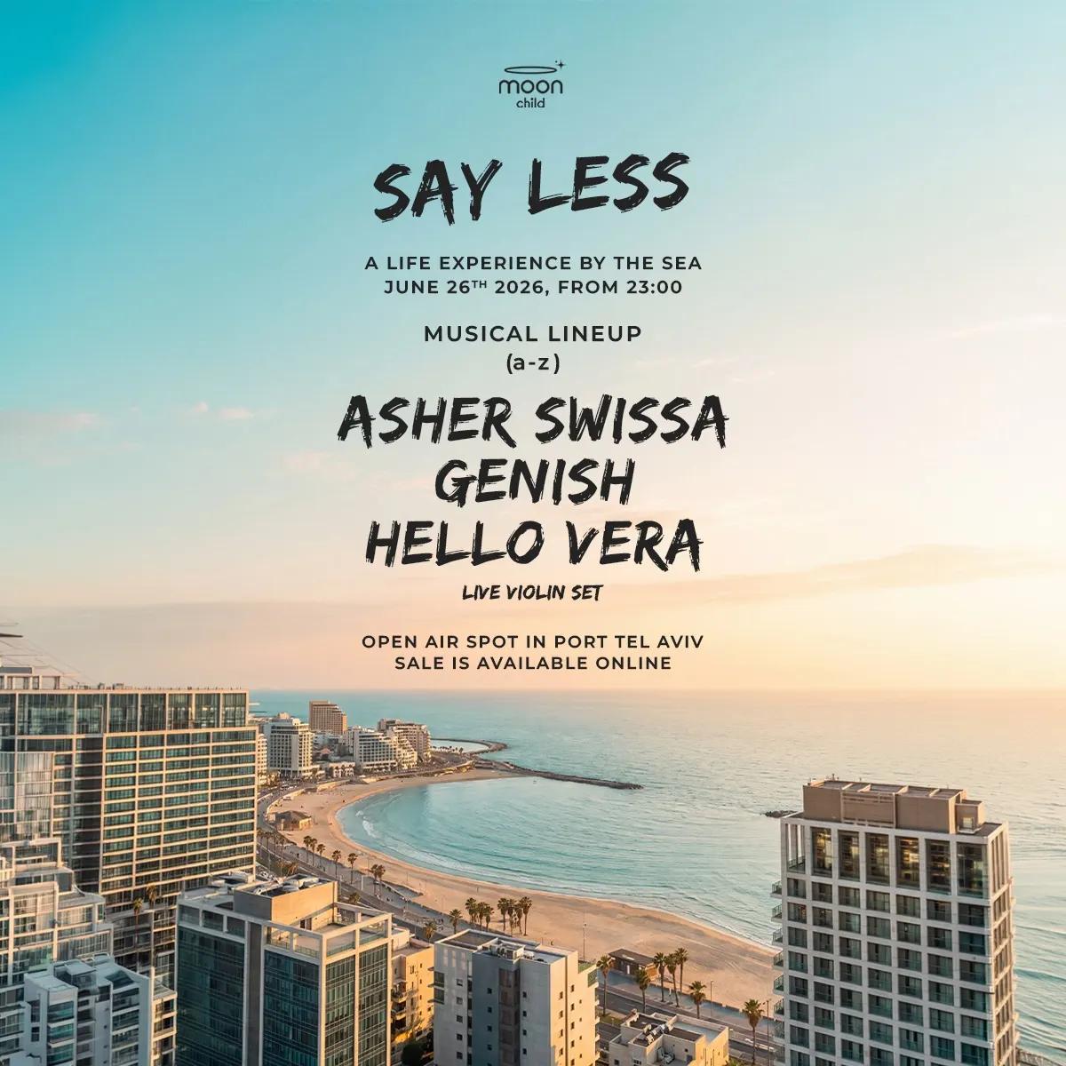 ASHER SWISSA x GENISH • FRIDAY OPEN AIR · תל אביב